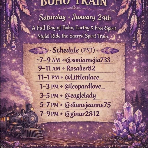 Other - Purple Boho Train Poster
